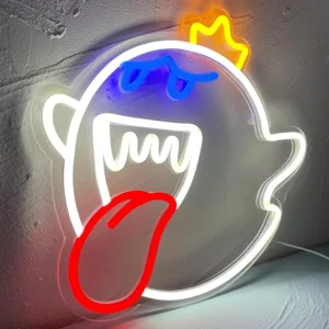 لوحة نيون Boo – شبح ماريو المضيء