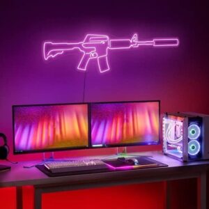 لوحة نيون بندقية تكتيكية | Tactical Rifle Neon Light